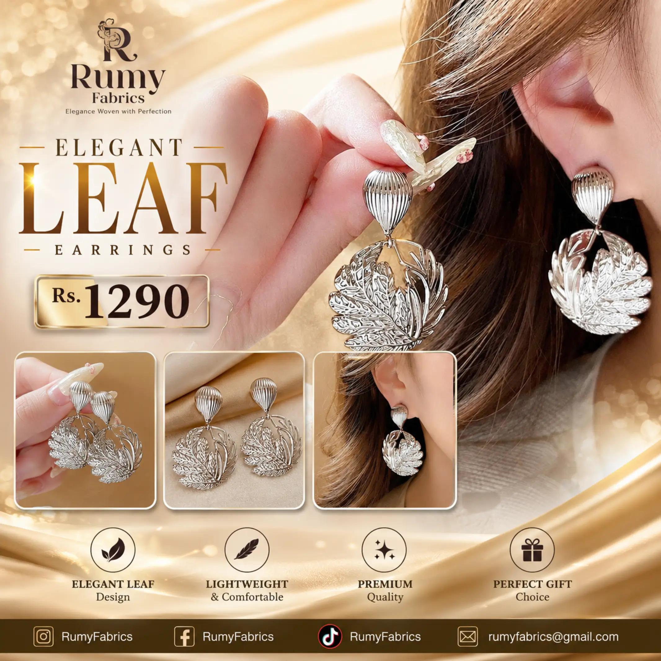elegent leaf earing