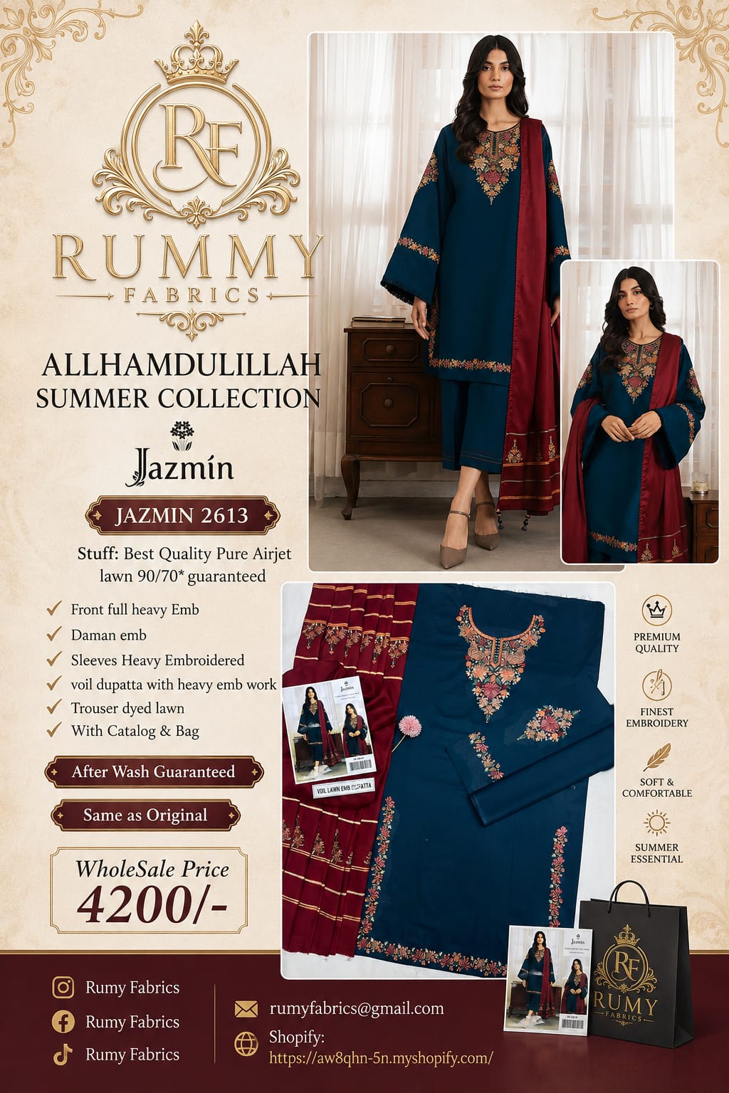 119. ✨ ALHAMDULILLAH SUMMER COLLECTION ✨  🌸 Jazmin 2613 🌸