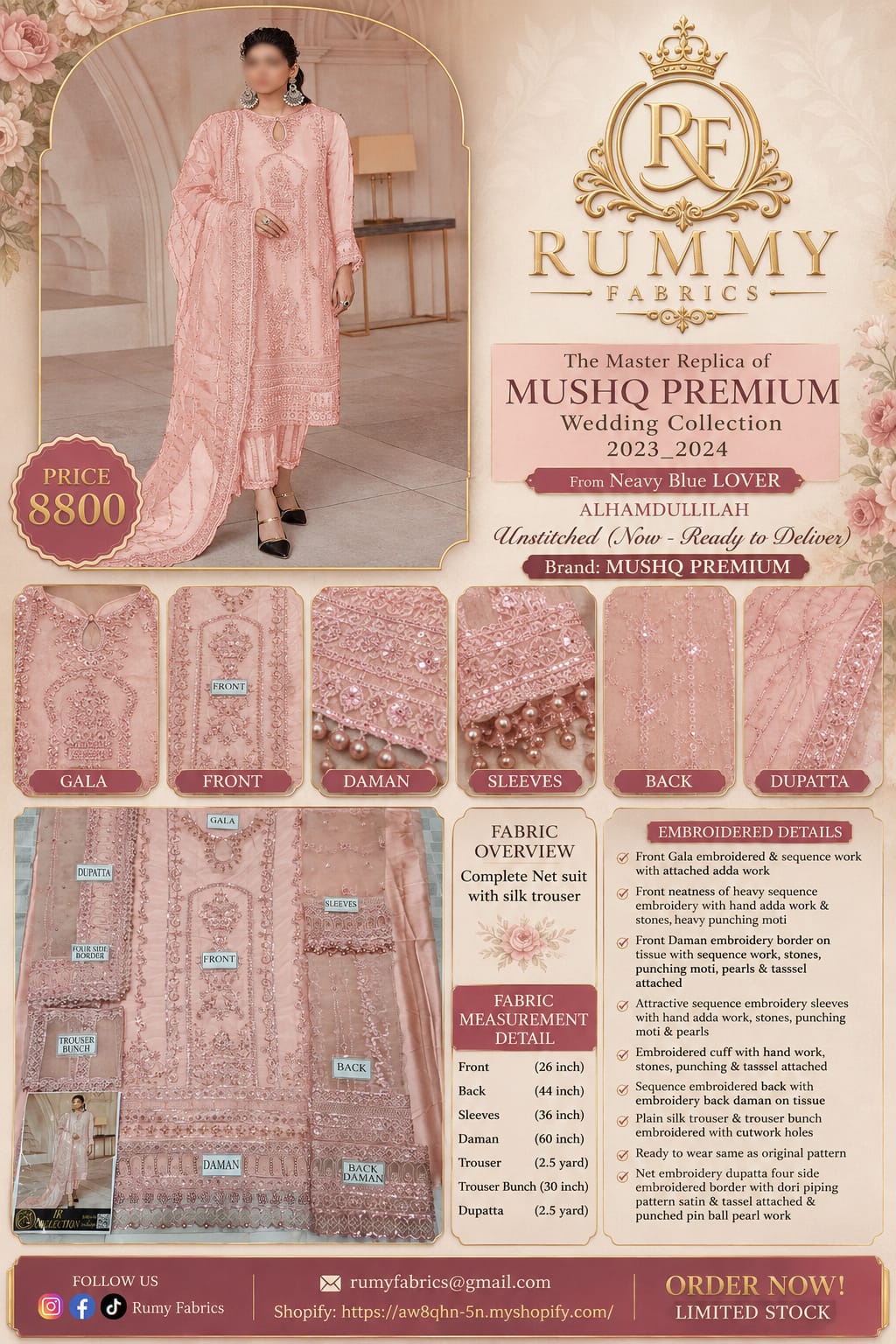 130.  ✨ Mushq Premium Wedding Collection 2023-2024 | Master Replica ✨